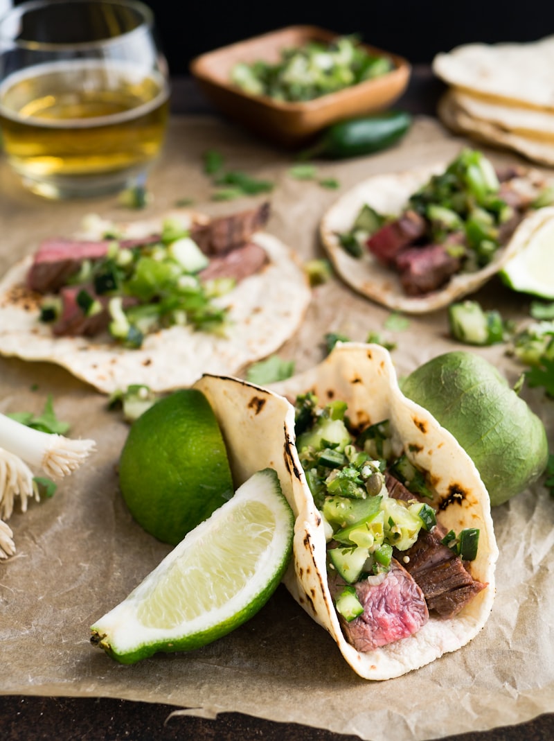 Soft taco with lemon