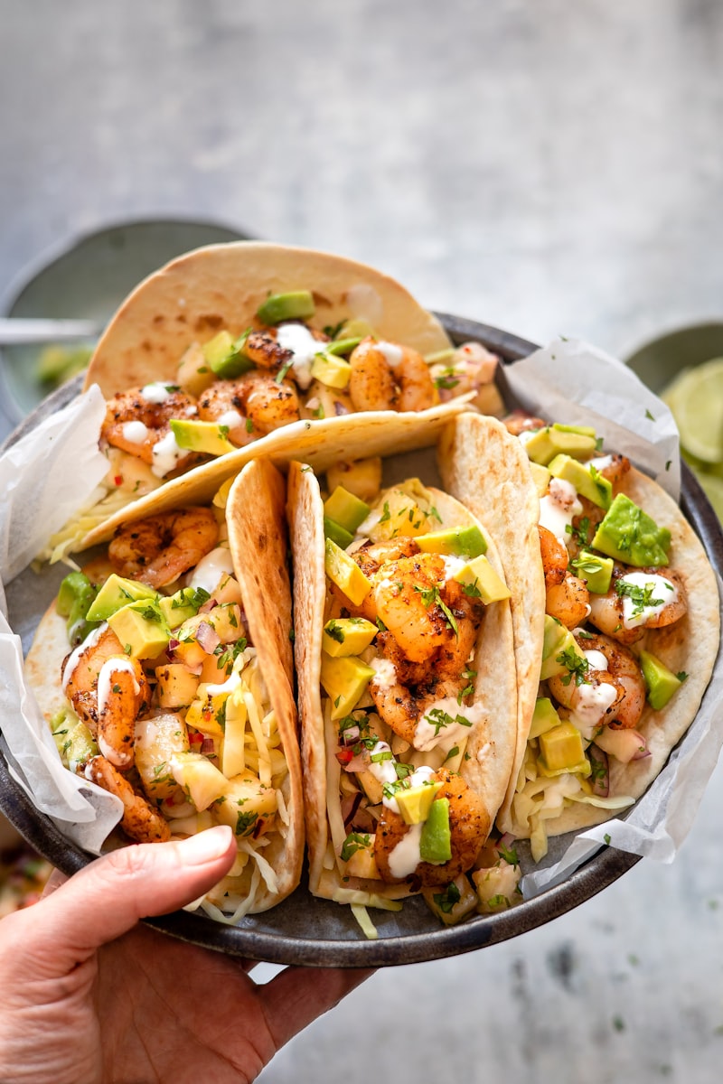 Diced vegetables and toppings